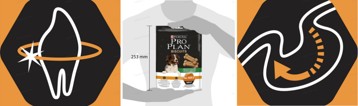 Ласощі для дорослих собак Purina Pro Plan Biscuits печиво з ягням та рисом, 400 г