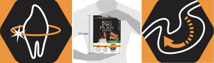 Ласощі для дорослих собак Purina Pro Plan Biscuits Печиво з лососем та рисом, 400 г